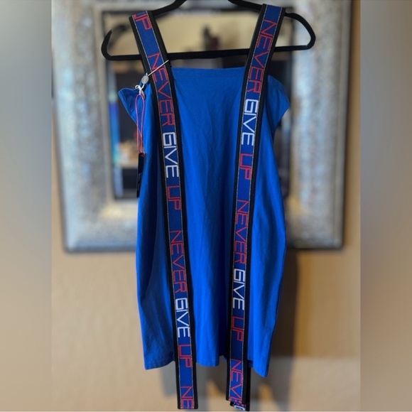 ROBERTO CAVALLI ELASTIC STRAP MINI DRESS, NWT. 'The Never Give Up' 
$189 $349 - Picture 1 of 9